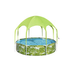 H2OGO! Kids Splash-in-Shade Round Above Ground Pool with Canopy Sunshade, Green — image 1