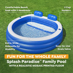 H2OGO! Splash Paradise Inflatable Family Pool with Headrests,  7'7" x 7'2" x 31" — image 4
