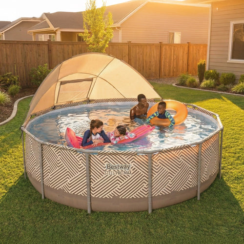 Bestway Steel Pro MAX 13' x 42" Round Above Ground Pool Set with Canopy & Ladder — image 2