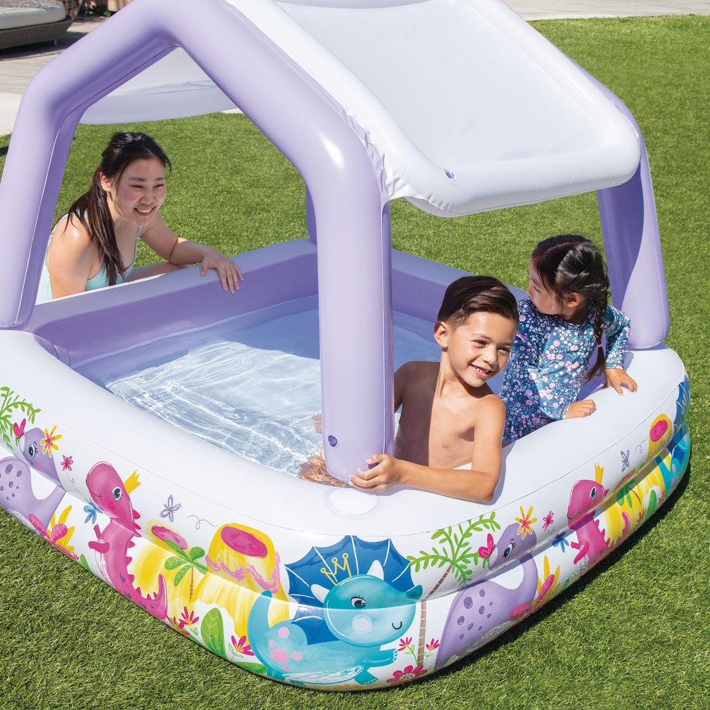 Intex 5ft x 48in Inflatable Ocean Scene Sun Shade Kids Swimming Pool With Canopy — image 8