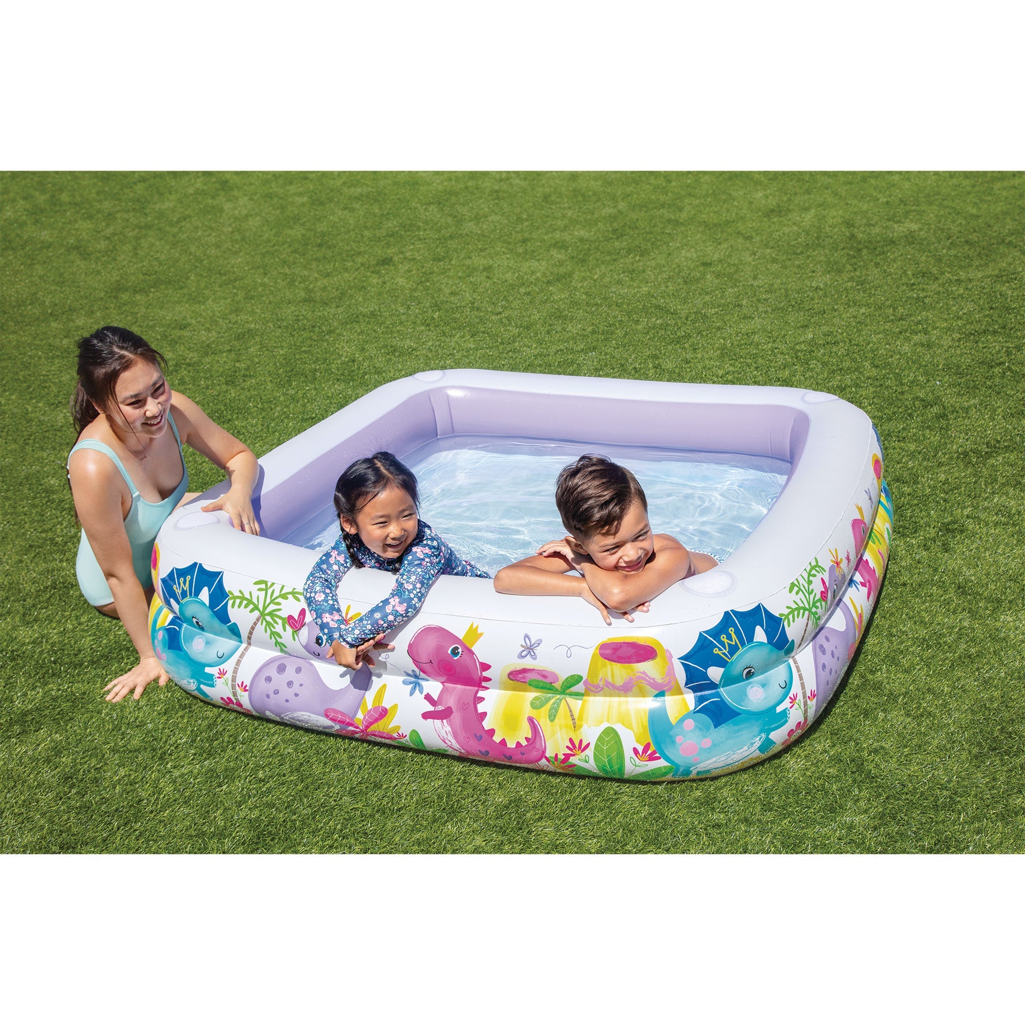 Intex 5ft x 48in Inflatable Ocean Scene Sun Shade Kids Swimming Pool With Canopy — image 10