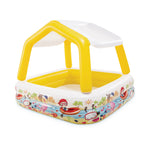 Intex 5ft x 48in Inflatable Ocean Scene Sun Shade Kids Swimming Pool With Canopy — image 1