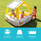 Intex 5ft x 48in Inflatable Ocean Scene Sun Shade Kids Swimming Pool With Canopy — image 2