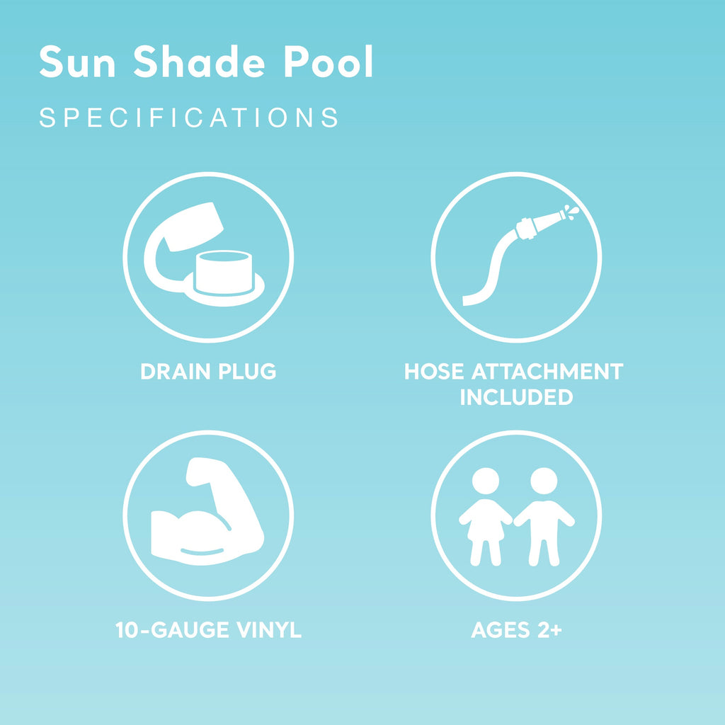 Intex 5ft x 48in Inflatable Ocean Scene Sun Shade Kids Swimming Pool With Canopy — image 5