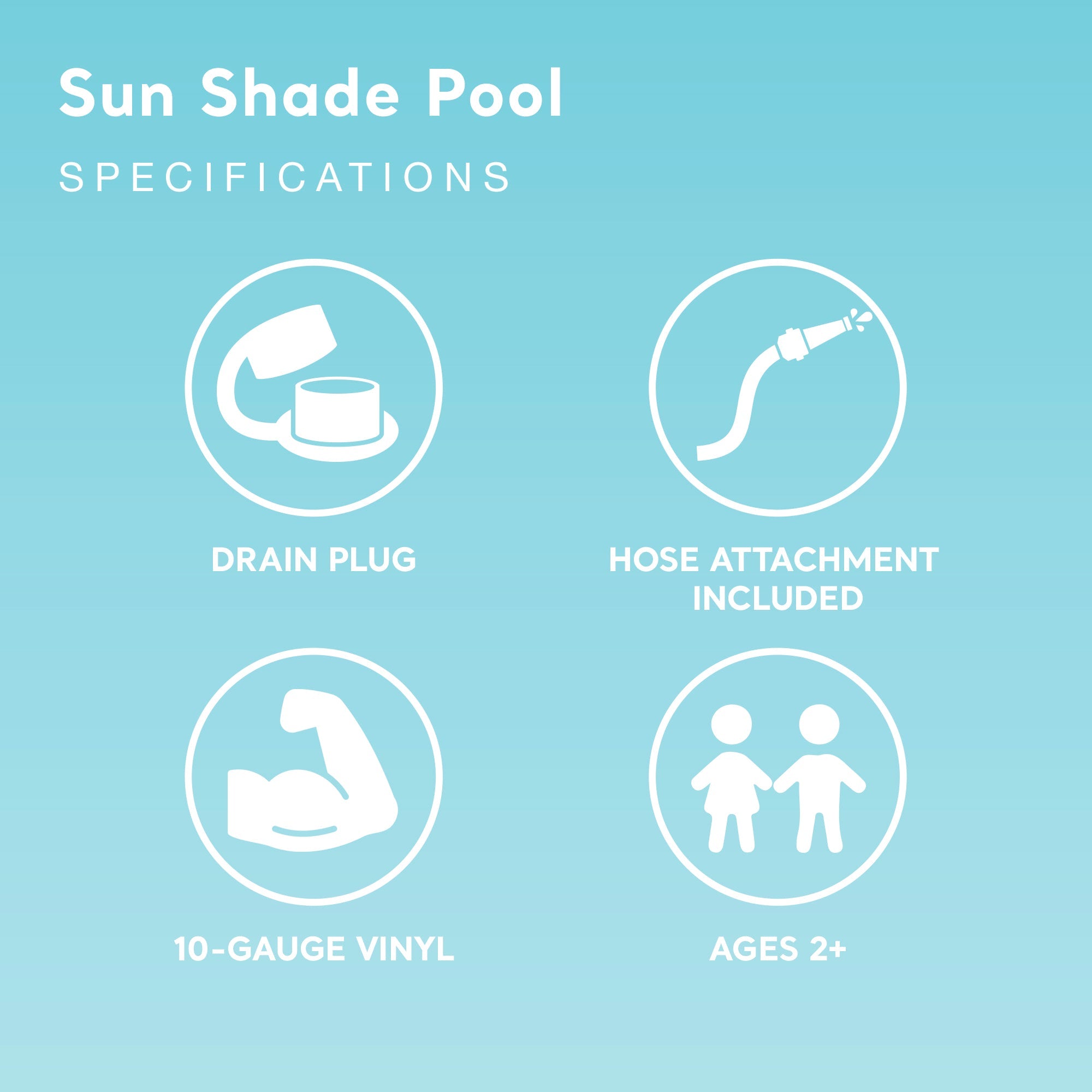 Intex 5ft x 48in Inflatable Ocean Scene Sun Shade Kids Swimming Pool With Canopy — image 5