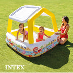 Intex 5ft x 48in Inflatable Ocean Scene Sun Shade Kids Swimming Pool With Canopy — image 7