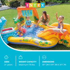 Intex Inflatable Kids Dinosaur Play Center Outdoor Water Park Pool with Slide — image 2