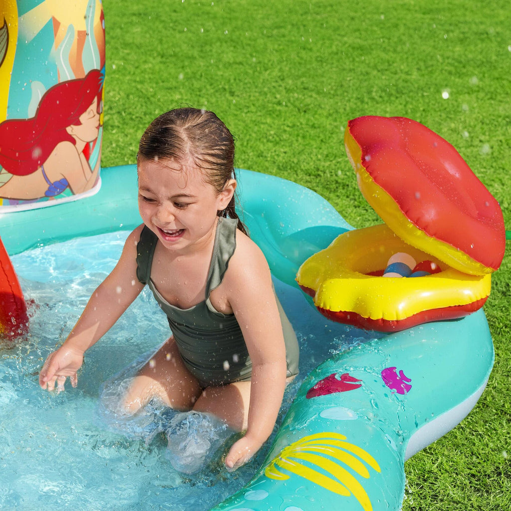 Disney Little Mermaid Inflatable Kids Water Play Center Backyard Activity Pool — image 4