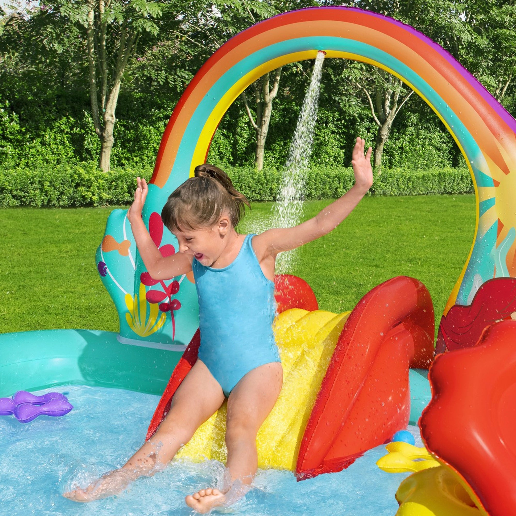 Disney Little Mermaid Inflatable Kids Water Play Center Backyard Activity Pool — image 5