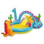 Intex 11ft x 7.5ft x 44in Dinoland Play Center Kiddie Inflatable Swimming Pool — image 1