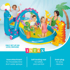 Intex 11ft x 7.5ft x 44in Dinoland Play Center Kiddie Inflatable Swimming Pool — image 5