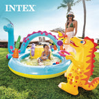 Intex 11ft x 7.5ft x 44in Dinoland Play Center Kiddie Inflatable Swimming Pool — image 8