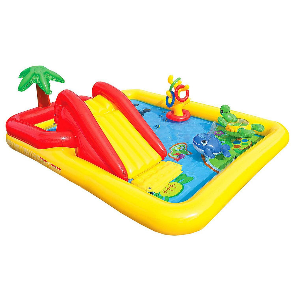 Intex 100"x77" Inflatable Ocean Play Center Backyard Toddler Kiddie Pool & Games — image 11