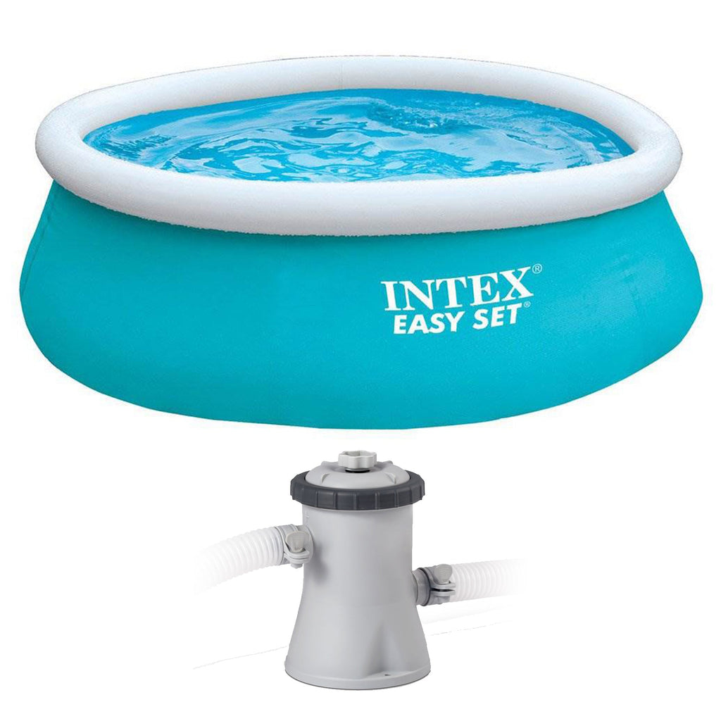 Intex Easy Set 6' x 20" Inflatable Outdoor Swimming Pool w/ 330 GPH Filter Pump — image 1