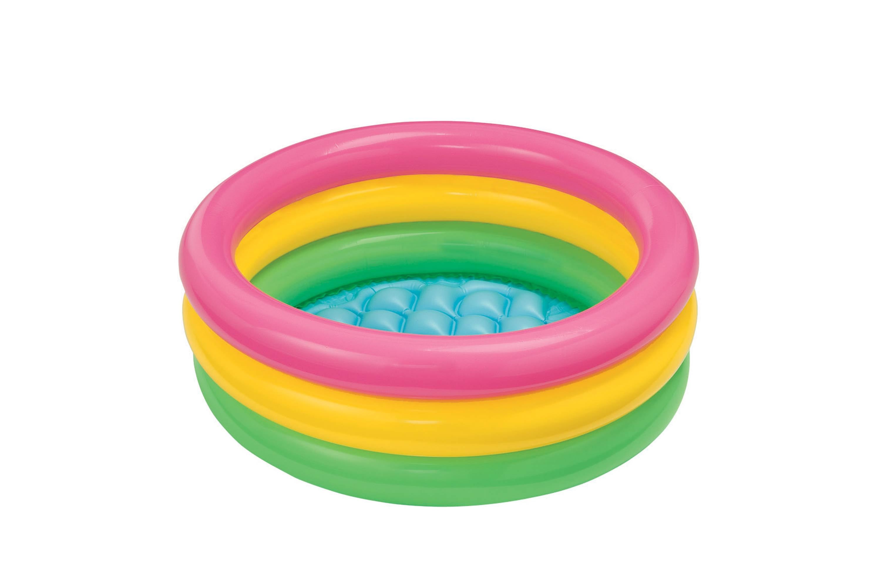 Intex 58924EP 34in x 10in Sunset Glow Soft Inflatable Baby Swimming Pool — image 1