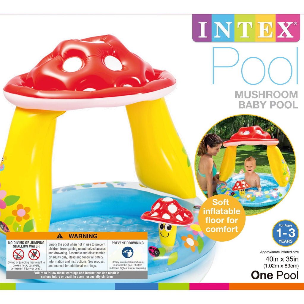 Intex Inflatable Mushroom Water Play Center Kiddie Baby Swimming Pool Ages 1-3 — image 5