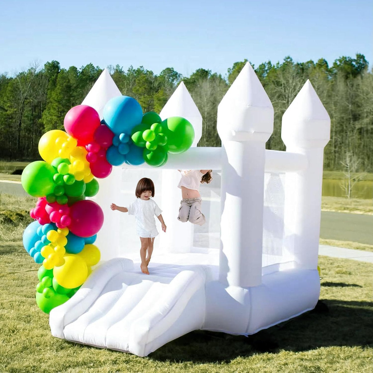 13.4' x 6.82' Bounce House with Slide and Air Blower