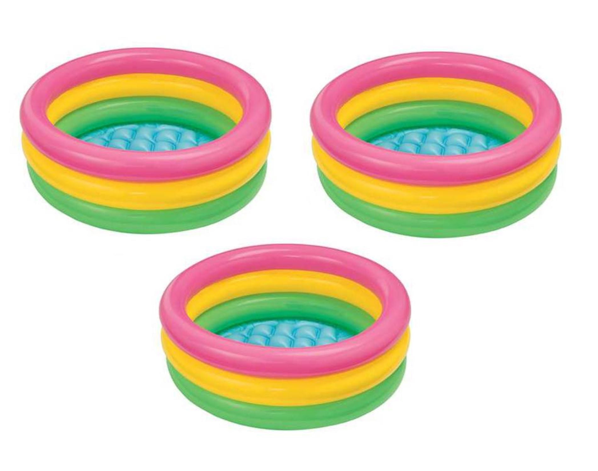 Intex Sunset Glow Inflatable Colorful Baby Swimming Pool, Multicolored, Set of 3 — image 1