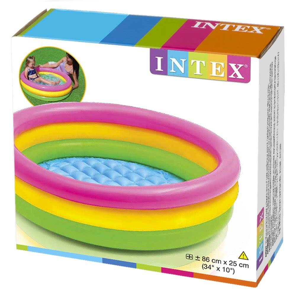 Intex Sunset Glow Inflatable Colorful Baby Swimming Pool, Multicolored, Set of 3 — image 5
