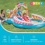 Intex 9ft x 6ft x 51in Kids Inflatable Candy Zone Play Center Pool w/ Waterslide — image 2