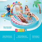 Intex 9ft x 6ft x 51in Kids Inflatable Candy Zone Play Center Pool w/ Waterslide — image 5