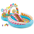 Intex 9ft x 6ft x 51in Kids Inflatable Candy Zone Play Center Pool w/ Waterslide — image 8