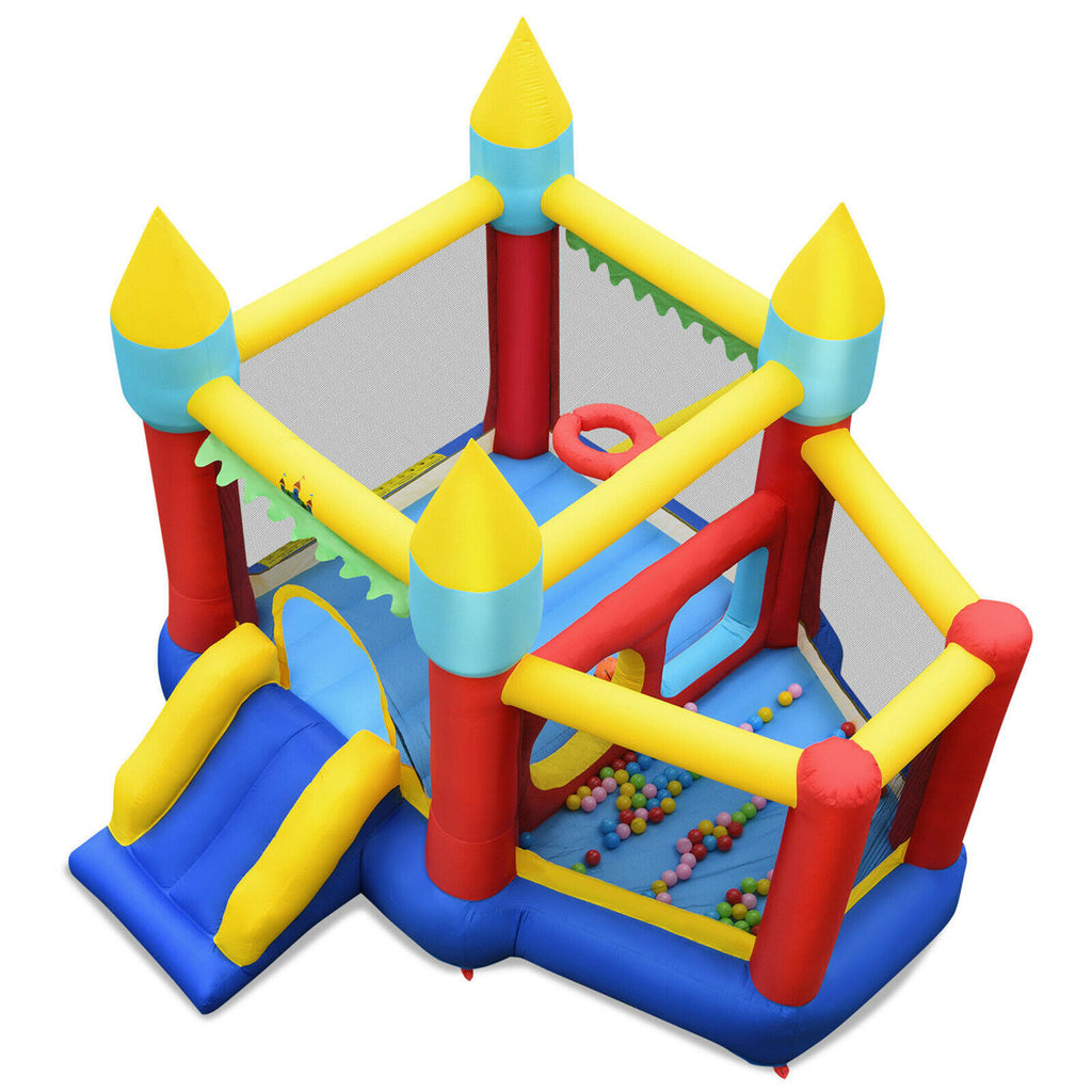 Lumen Inflatable Bounce House with Slide and Blower – Kids Outdoor Jumping Castle for Backyard Birthday Party Games
