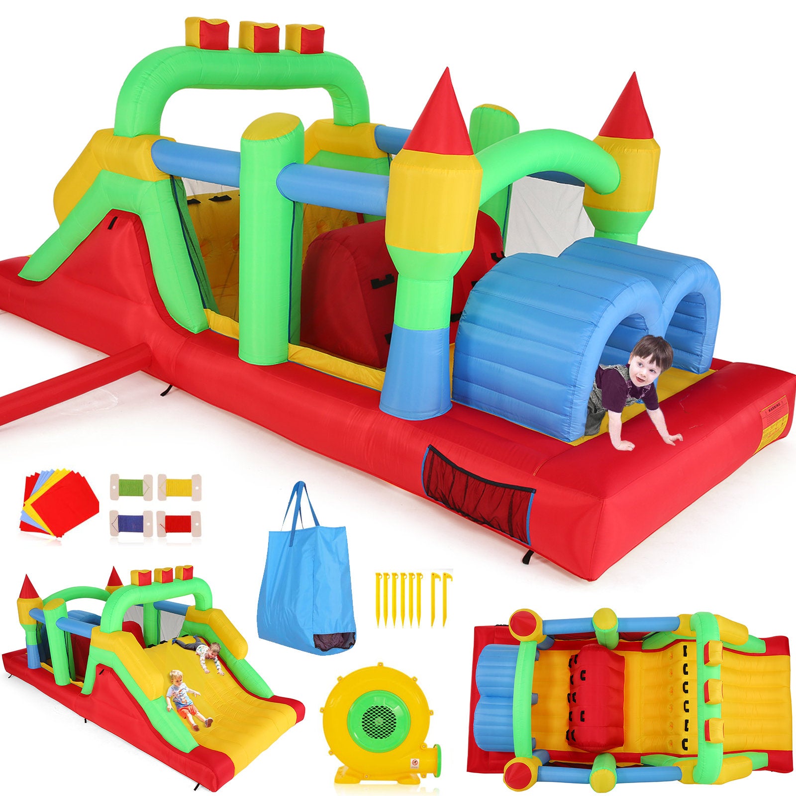 98.43" x 216.53" Bounce House with Air Blower