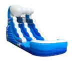 Lumen 15 FT Ocean Shark Commercial Grade Water Slide (with Pool and Blower)