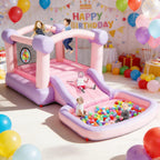 Adam 13.4' x 6.8' Inflatable Bounce House for Toddler w/ Ball Pit,Slide,Air Blower,50 Ocean Balls,Basketball, Year-Round Use, Indoor & Outdoor