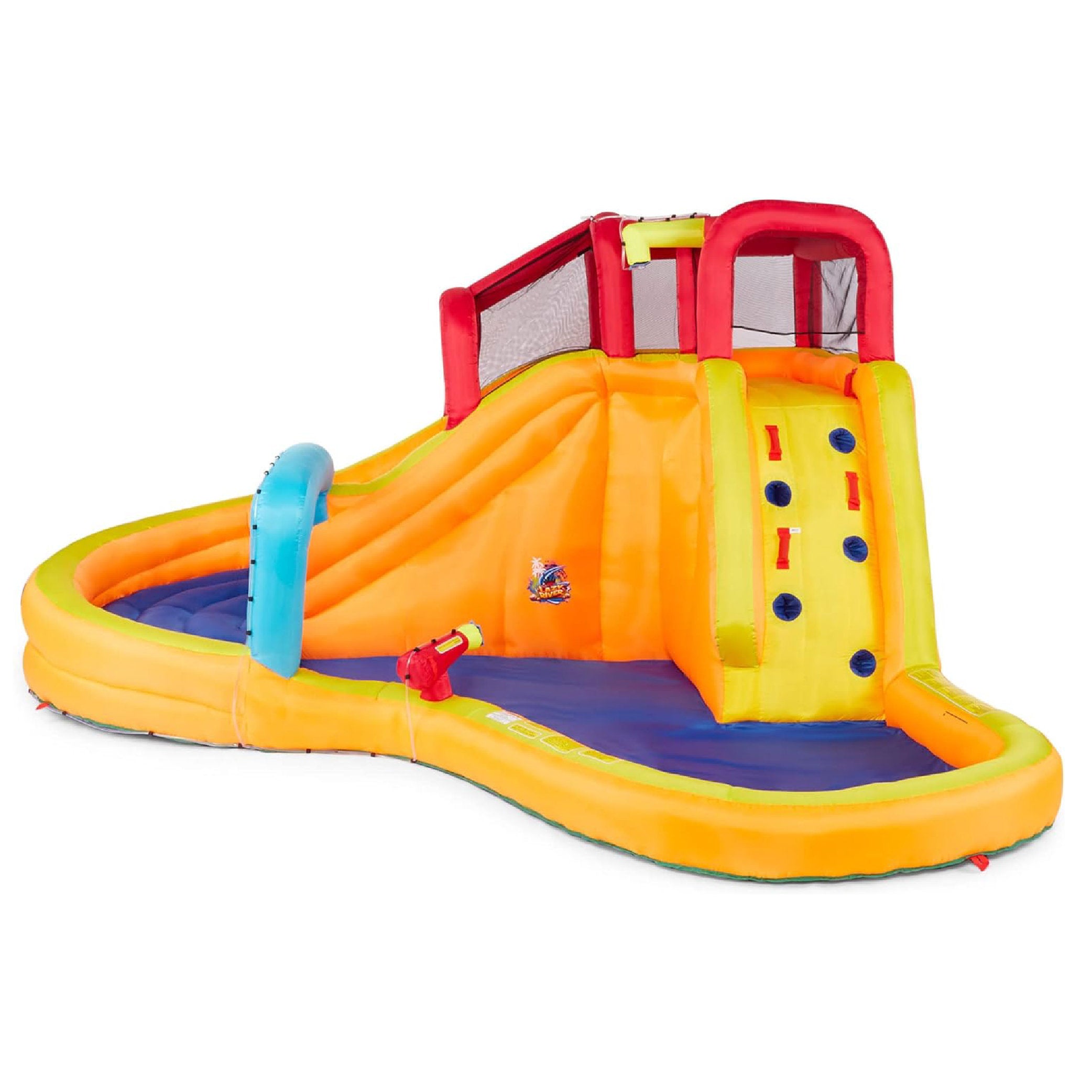 Lumen Kids Inflatable Outdoor Lazy River Adventure Water Park Slide and Pool