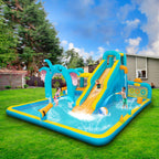 Lumen 18.9' x 12.6' Bounce House with Splash Pool and Air Blower