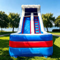 Lumen 16' x 25' White Concise Commercial Grade Water Slide with Splash Pool (with Blower)