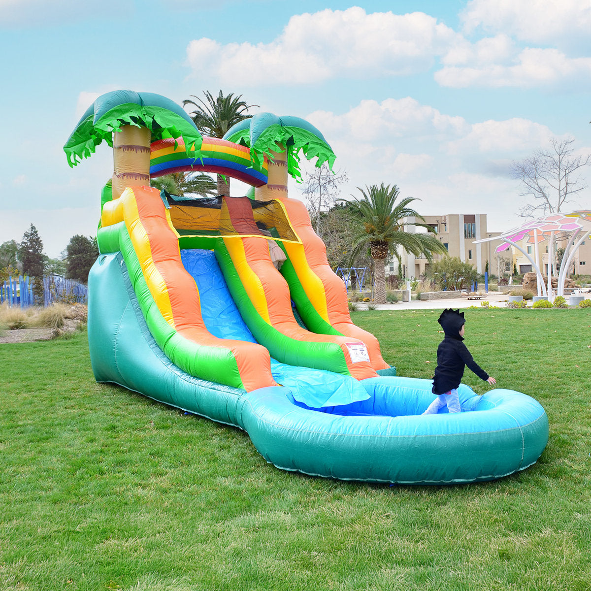 Inflatable 8' x 9' Bounce House Slide
