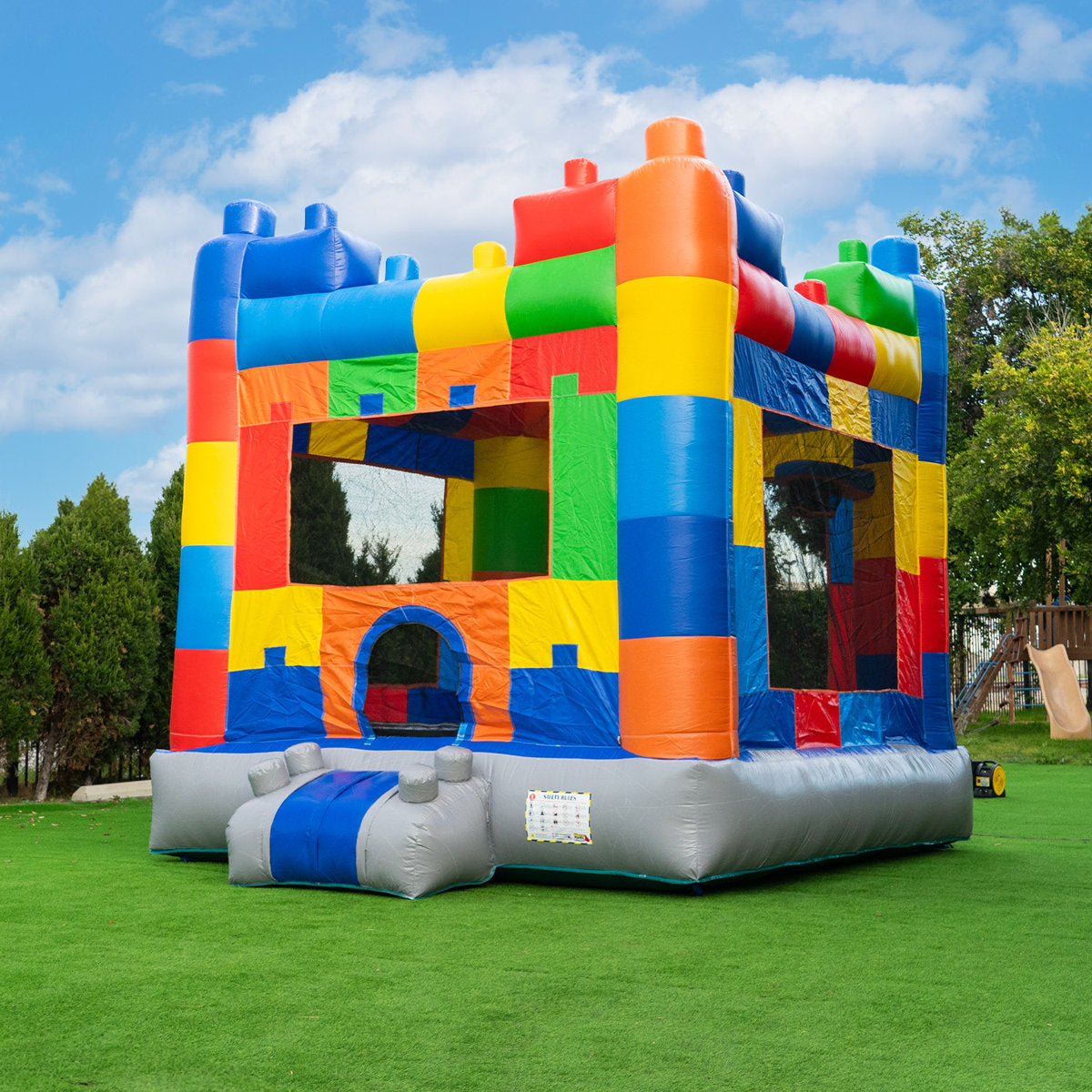 Lumen Obstacle Course Bounce House with Slide (with Blower)