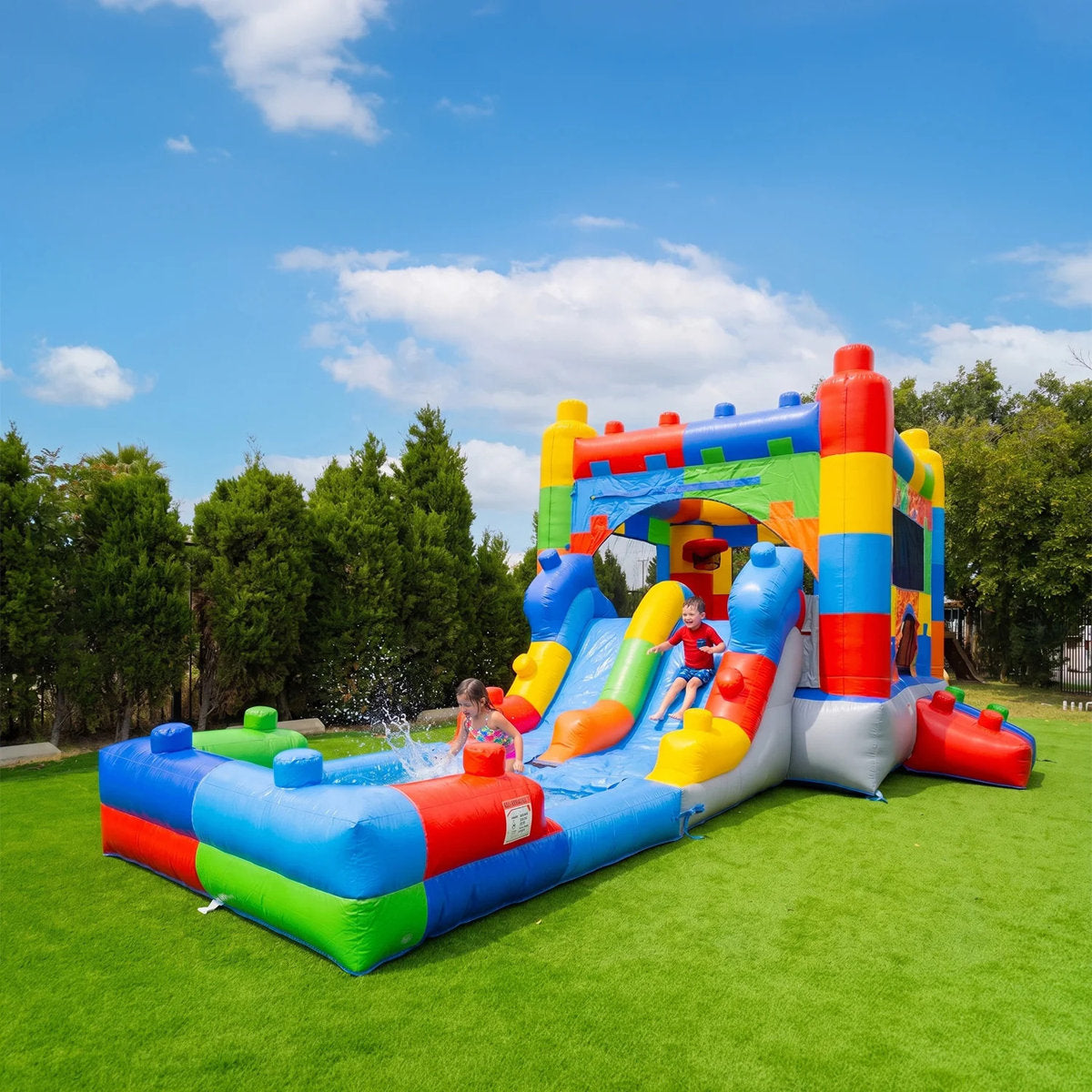 Inflatable 8' x 9' Bounce House Slide