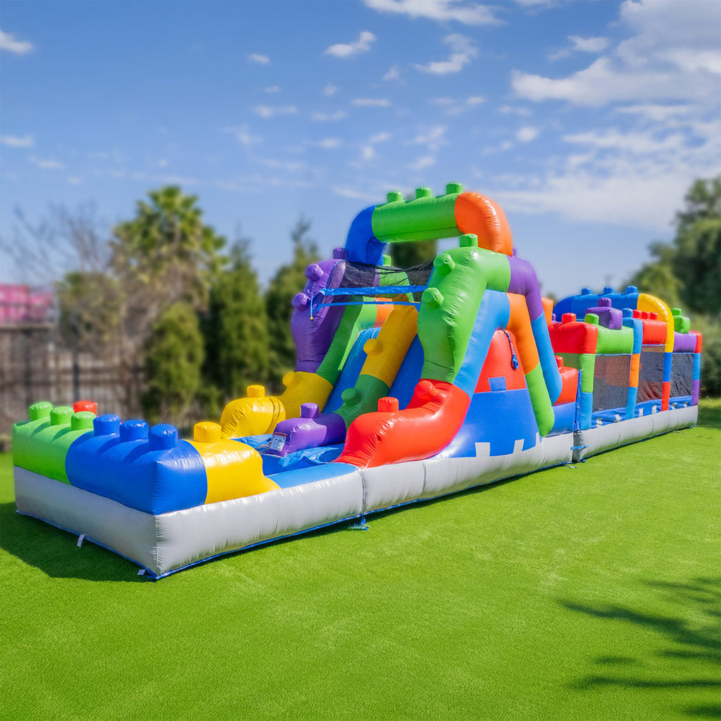 Lumen 17 ft Surf Beach Commercial Grade Water Slide (with Blower and Pool)