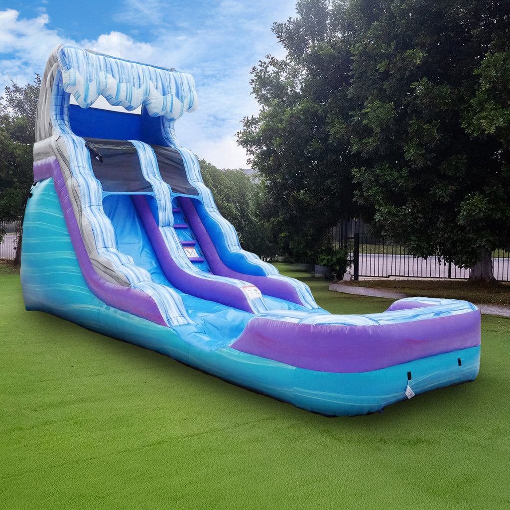 Lumen 18 FT Tall Princess Tiara Inflatable Water Slide with Splash Pool (Blower Included)
