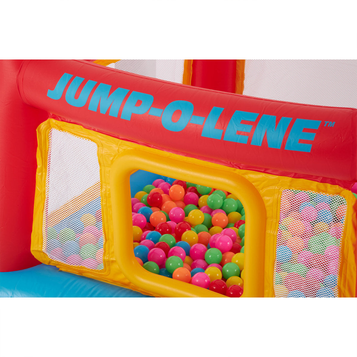 Lumen Inflatable Jump-O-Lene Trampoline Bounce House with Crawl-Thru Door & Net