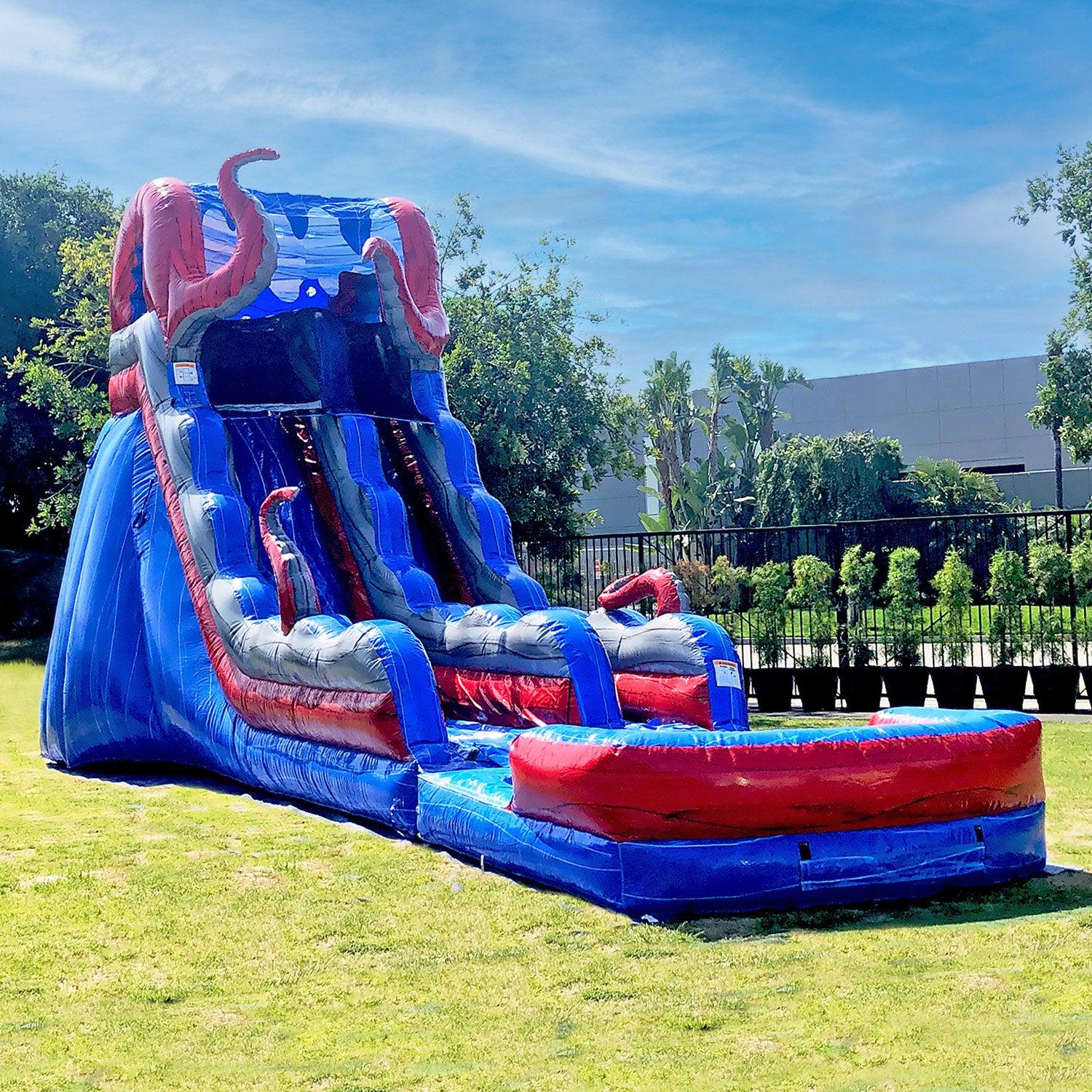 Lumen 19 FT Ocean Battle Commercial Grade Water Slide with Pool (with Blower)