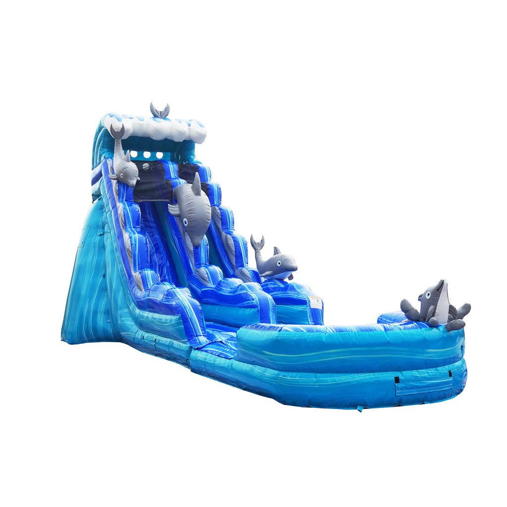 Lumen Dolphin 19 ft Inflatable Water Slide (with Blower)