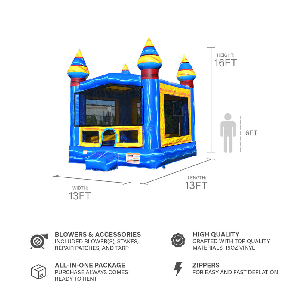 Lumen Melting Arctic 13 ft x 13 ft Inflatable Bounce House (with Blower)