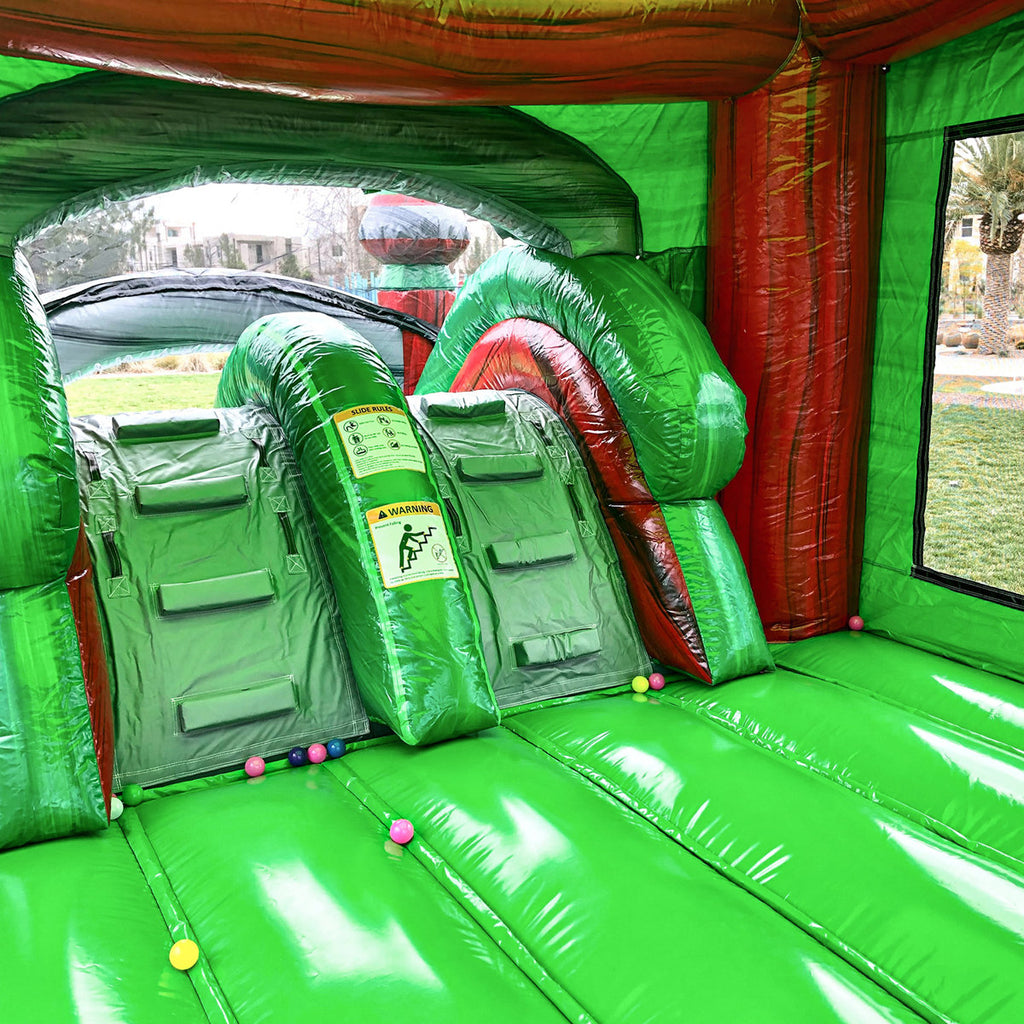 Lumen Midnight Commercial Grade Inflatable Bounce House & Water Slide for Kids (with Pool and Blower)