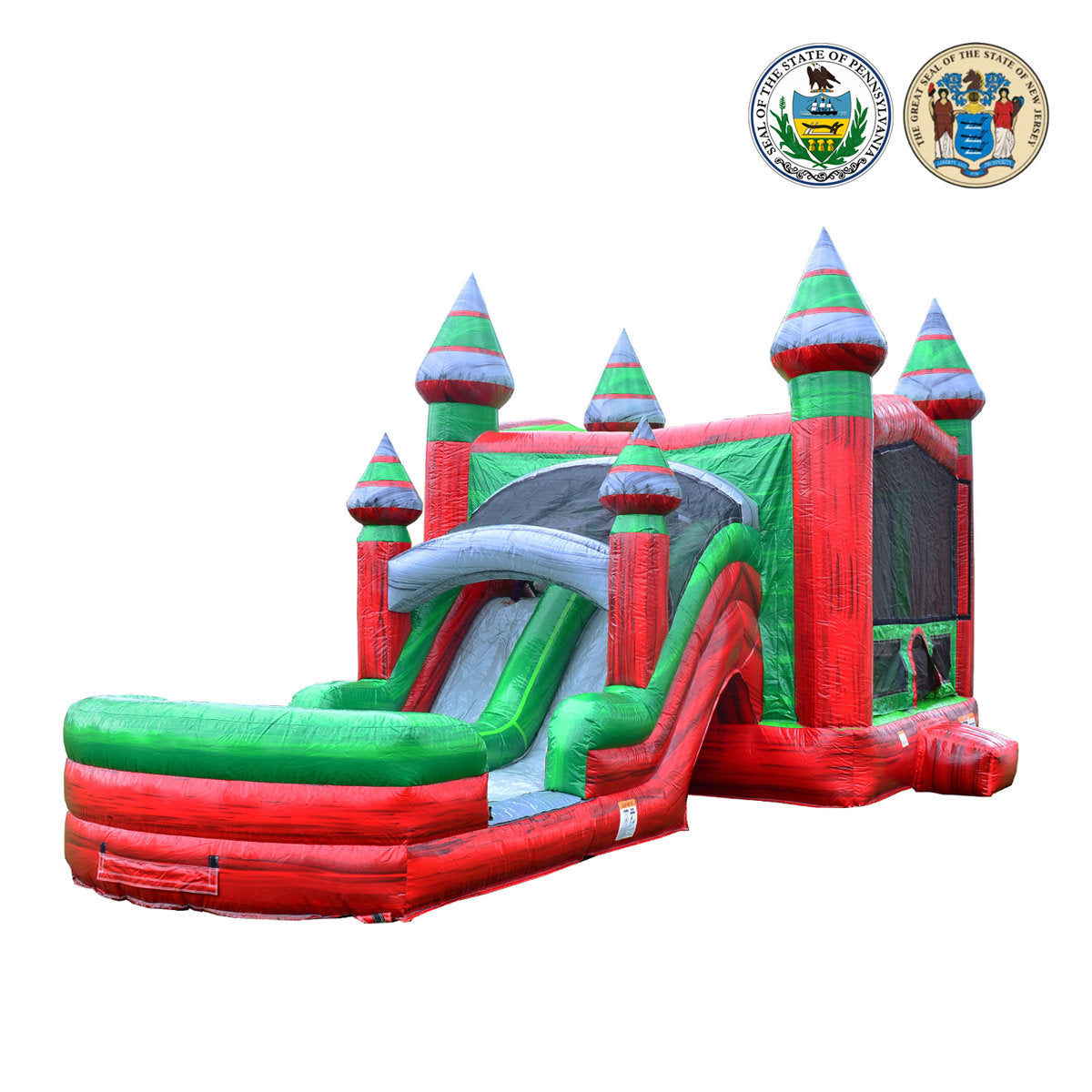 Lumen Midnight Commercial Grade Inflatable Bounce House & Water Slide for Kids (with Pool and Blower)