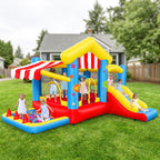 Store Theme Inflatable Bounce House With Slide And Blower