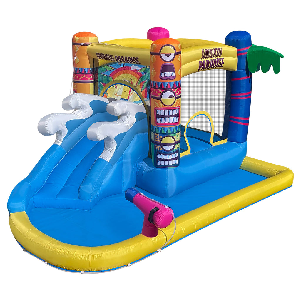 Minions Outdoor Bounce House Water Slide with Pool