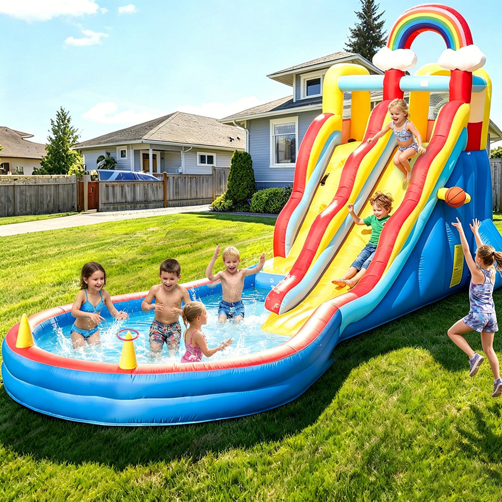 Lumen Circus 15 ft Mega Inflatable Water Slide (with Blower)