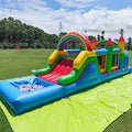 Lumen 25ft Commercial Bounce House For Kids, 100% Pvc Inflatable Obstacle Course With Water Slides/blower, Heavy Duty Quality Outdoor Party