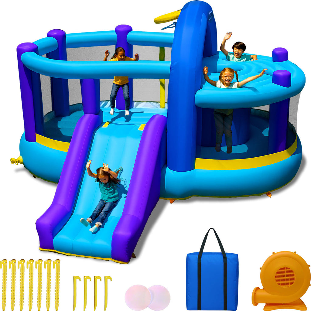 Lumen Plummet Falls Adventure Kids Inflatable Outdoor Water Park Splash Pool