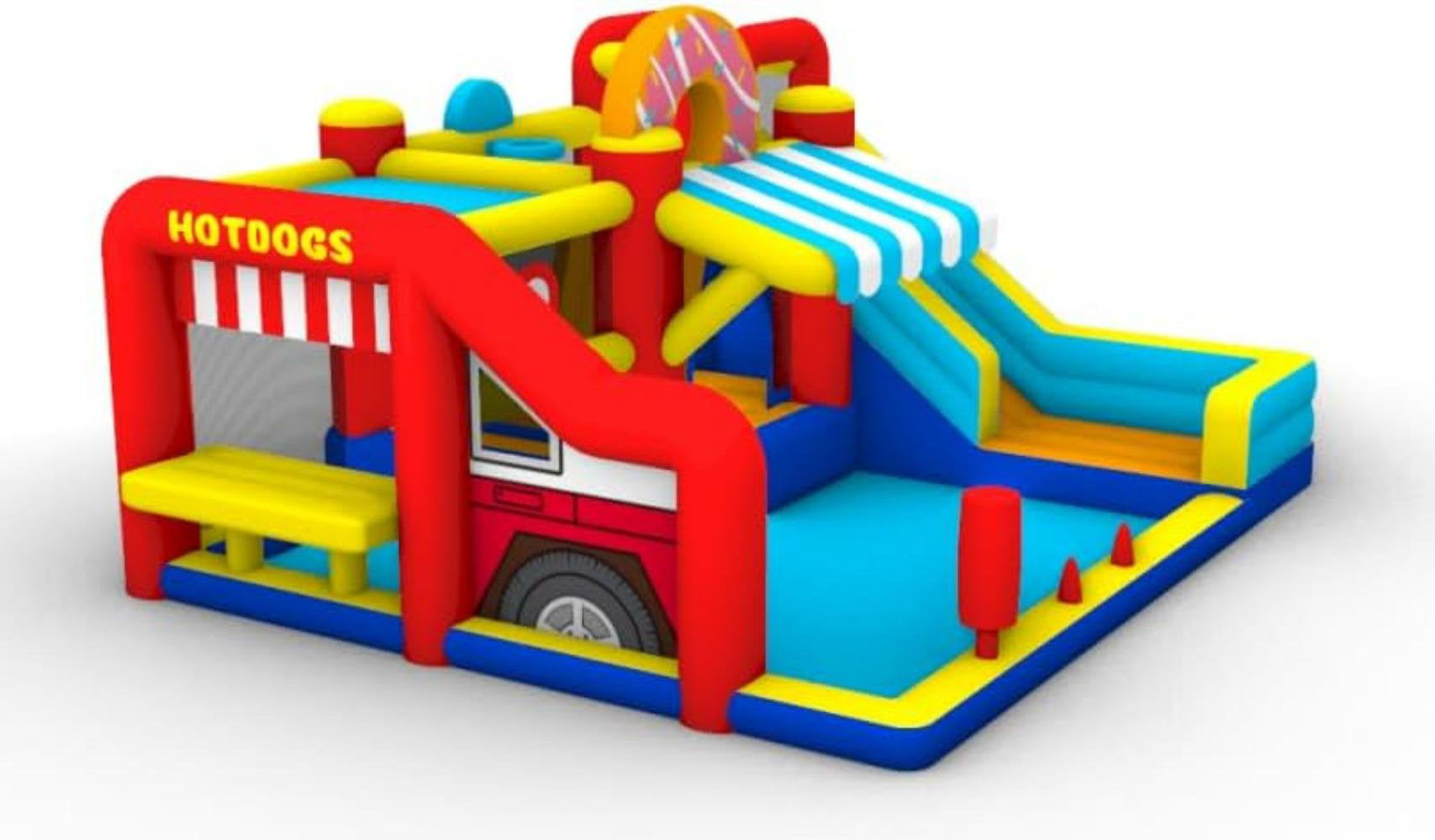 Store Theme Inflatable Bounce House With Slide And Blower